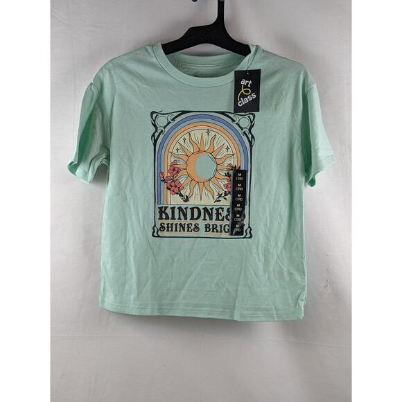 Kindness Sunshine Oversized Short Sleeve Graphic TShirt Art Class Mint Green M - Picture 6 of 7